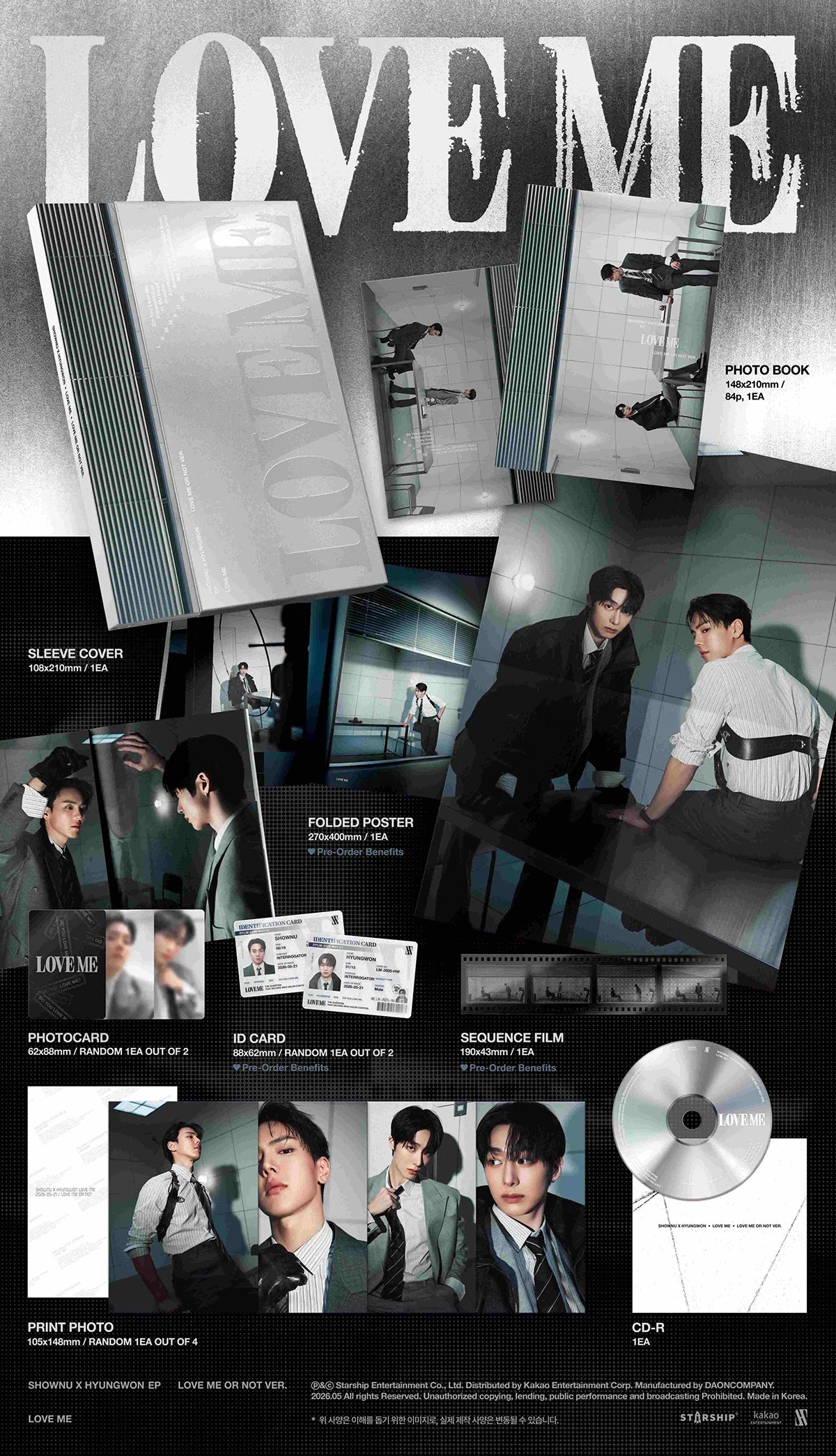 MONSTA X - SHOWNU X HYUNGWON - EP 'LOVE ME'