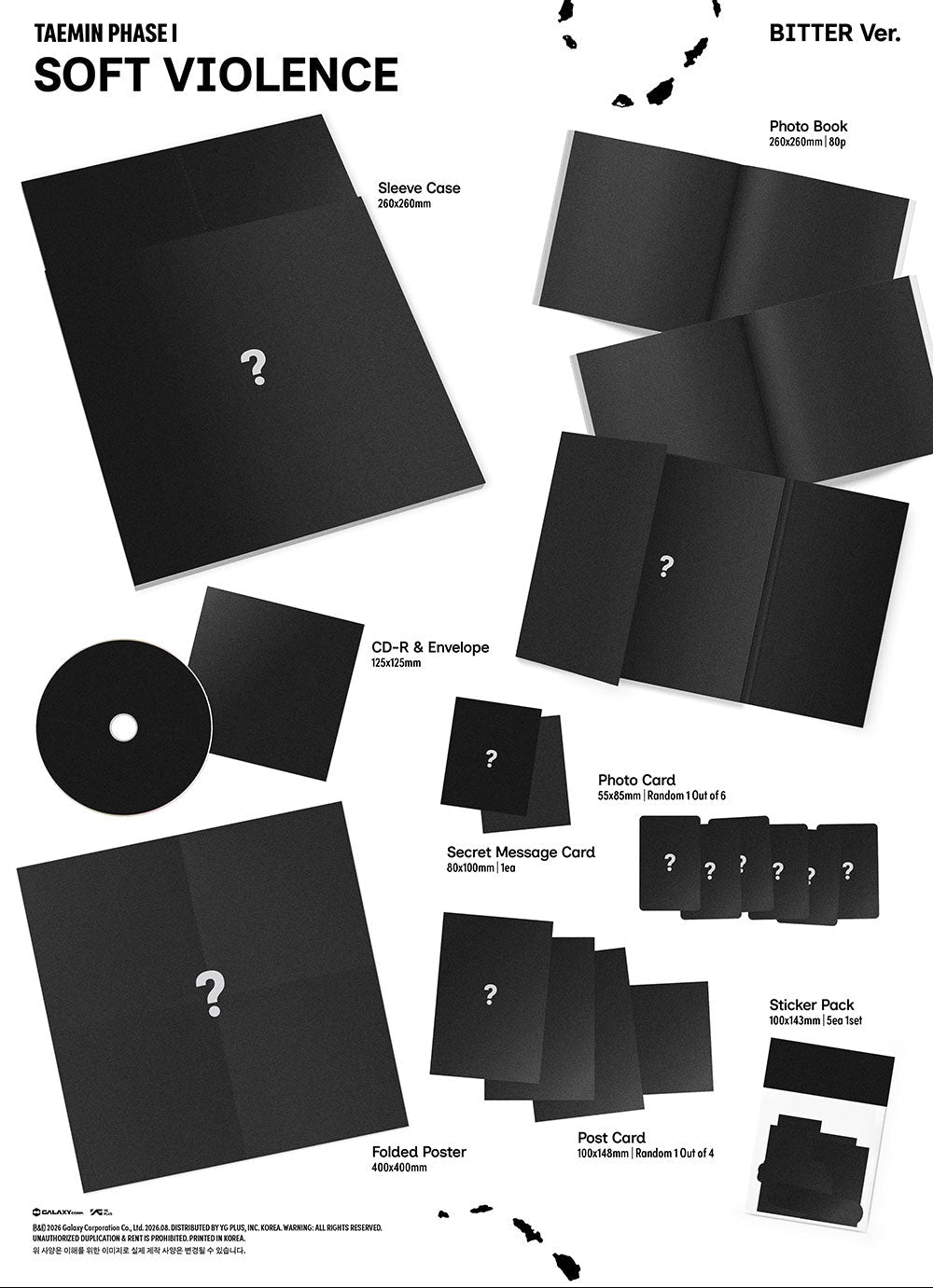 [PRE-ORDER] TAEMIN - 'PHASE 1 : Soft Violence' (Photobook ver.) + Apple Music Photocard POB