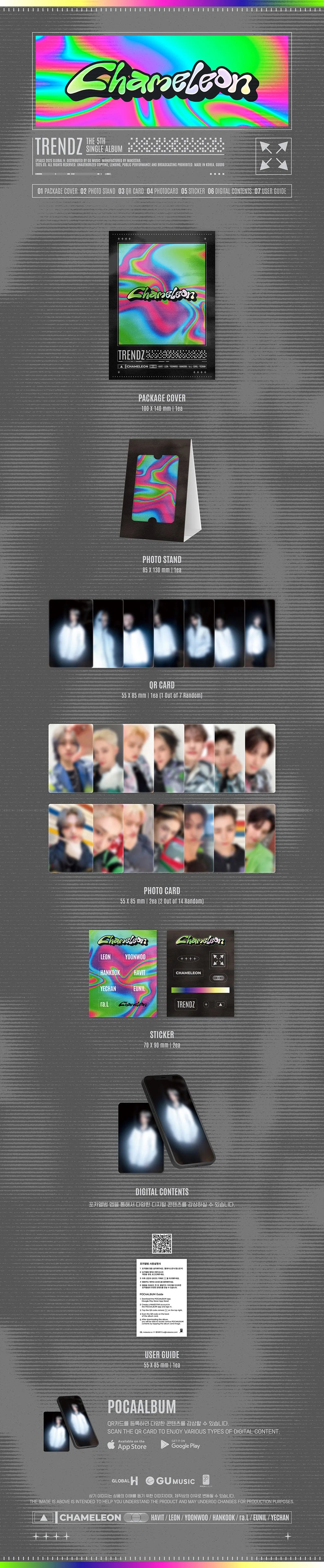 [FINAL SALE] TRENDZ - 5th Single 'CHAMELEON' (POCAALBUM Version)