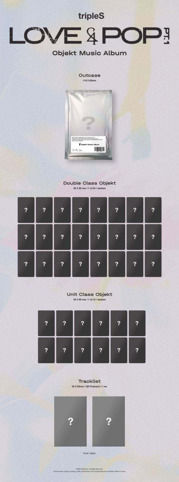tripleS - 3rd Album 'LOVE&POP pt.1' (Objekt Music Album ver.) + Kpop2gether Photocard POB