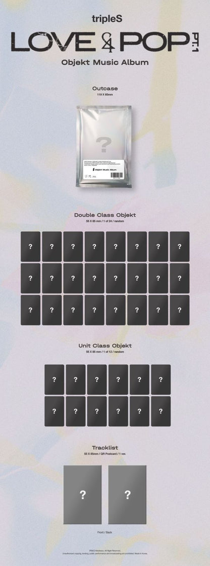 tripleS - 3rd Album 'LOVE&POP pt.1' (Objekt Music Album ver.) + Kpop2gether Photocard POB
