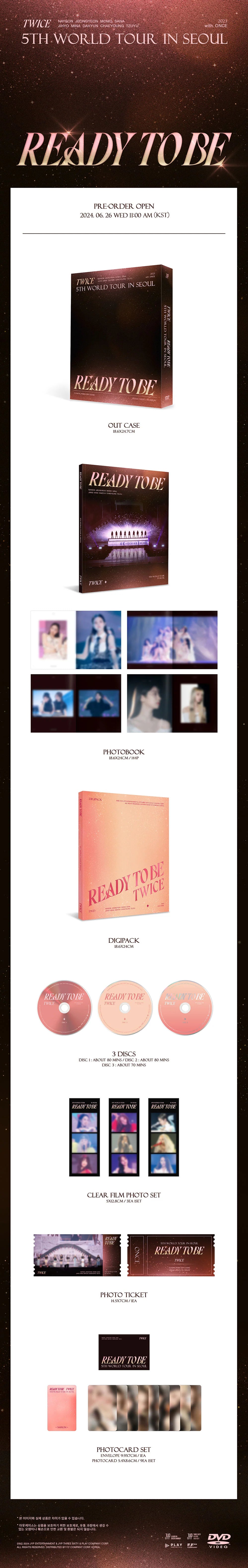 TWICE - 'READY TO BE' IN SEOUL (DVD Version) + POB Polaroid Postcard