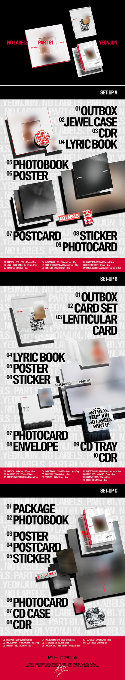 TXT - YEONJUN - 'NO LABELS : PART 01' (Standard ver.) + Apple Music Polaroid POB