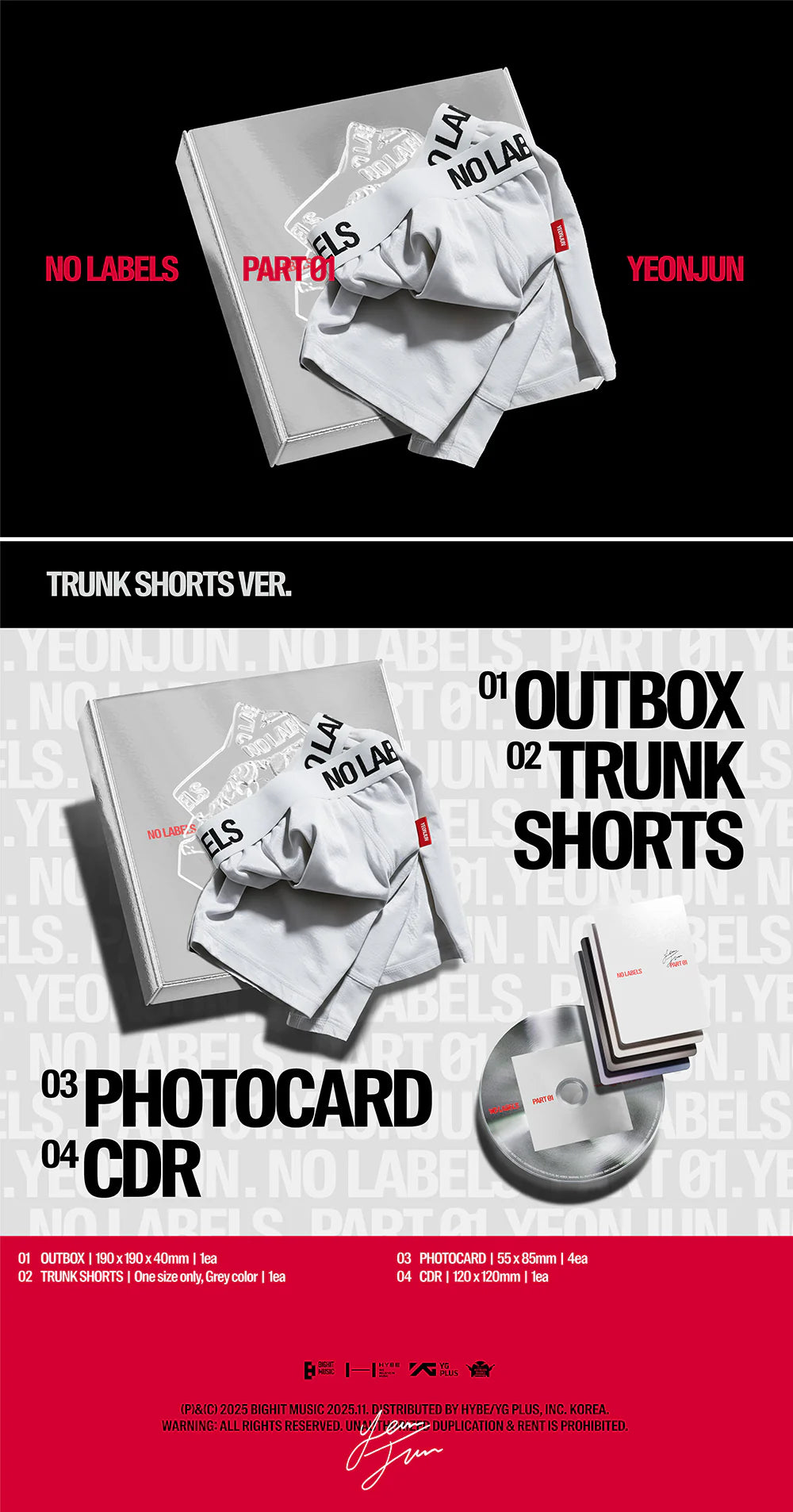 TXT - YEONJUN - 'NO LABELS : PART 01' (Trunk Shorts ver.)