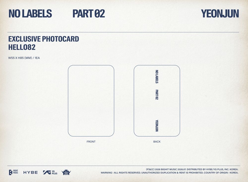 [PRE-ORDER] TXT - YEONJUN - 'NO LABELS: PART 02' (Photobook ver.) (hello82 Exclusive)