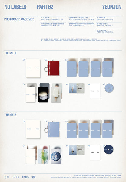 TXT - YEONJUN - 'NO LABELS: PART 02' (Photocard Case ver.) (RANDOM) (U.S. version)