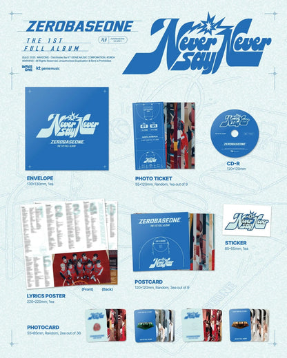 [PRE-ORDER] ZEROBASEONE - 1st Full Album 'Never Say Never' (SLAM DUNK ver.)