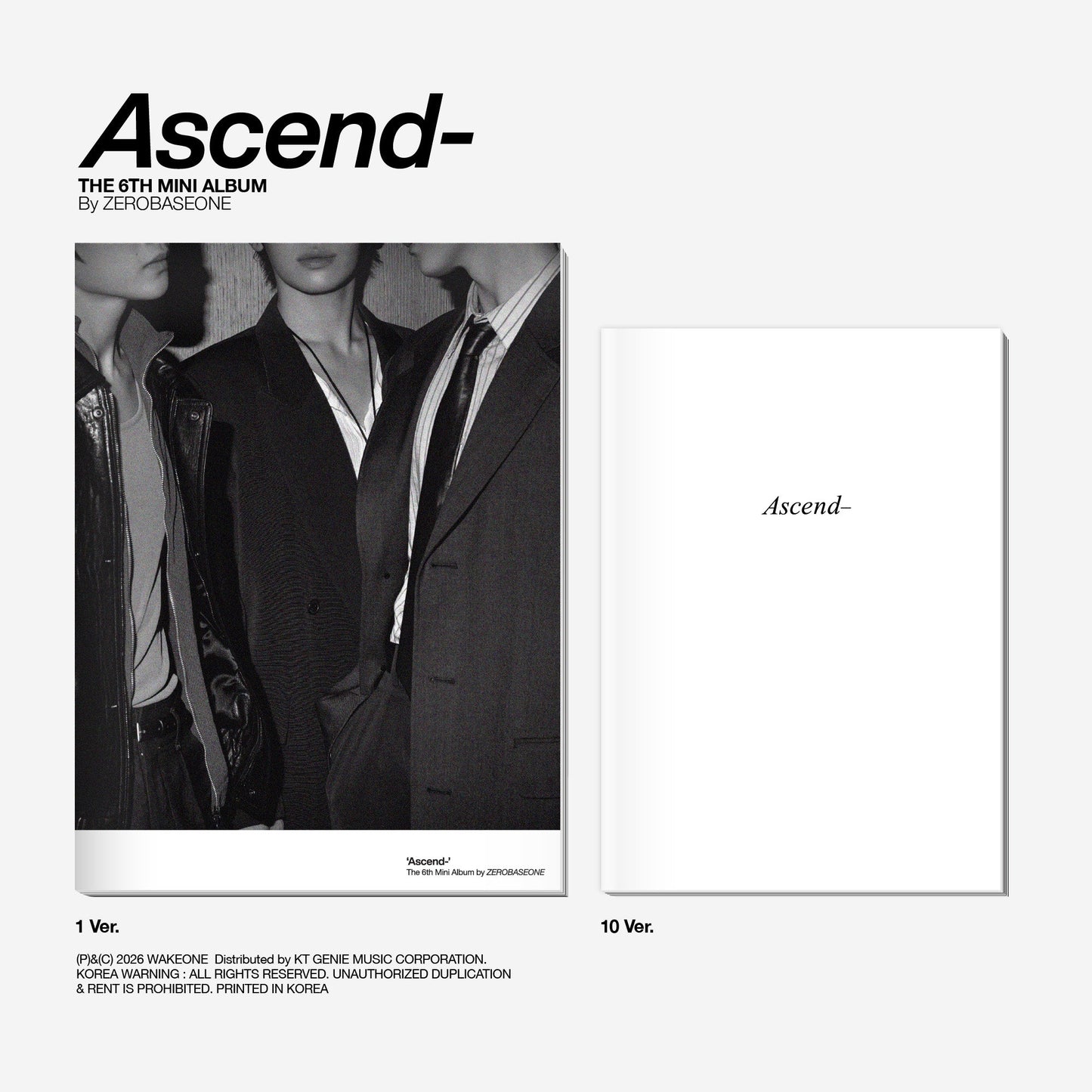 ZEROBASEONE - 6th Mini Album 'Ascend-' (Photobook Ver.) + Apple Music POB