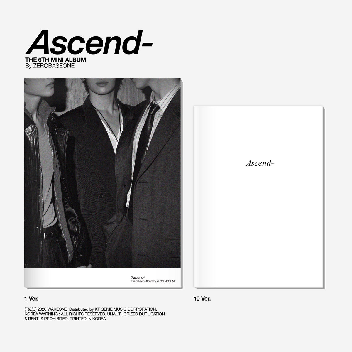 ZEROBASEONE - 6th Mini Album 'Ascend-' (Photobook Ver.) + Apple Music POB