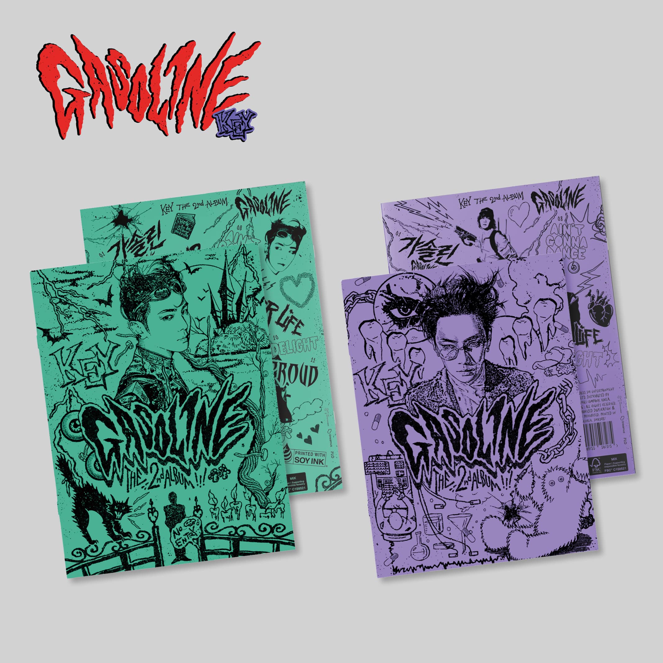 SHINEE - KEY - 2nd Album 'Gasoline' (Booklet Version) – KLOUD K