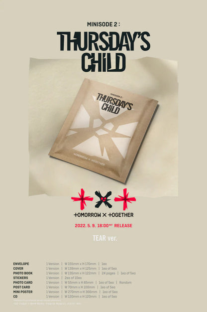 TXT - 4th Mini-Album 'Minisode 2: Thursday's Child' (TEAR Version)