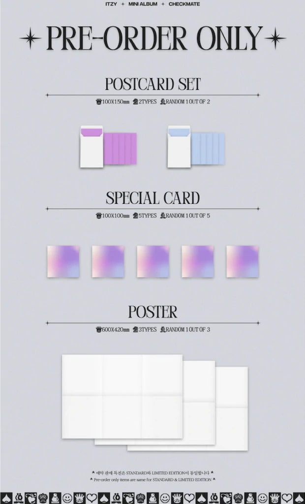 ITZY Checkmate Sneakers Kpop Photocards Purple Version