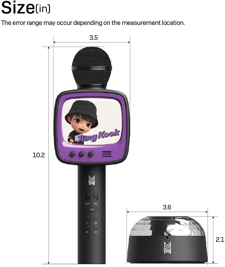 BTS shops Tiny Tan Suga Bluetooth Microphone