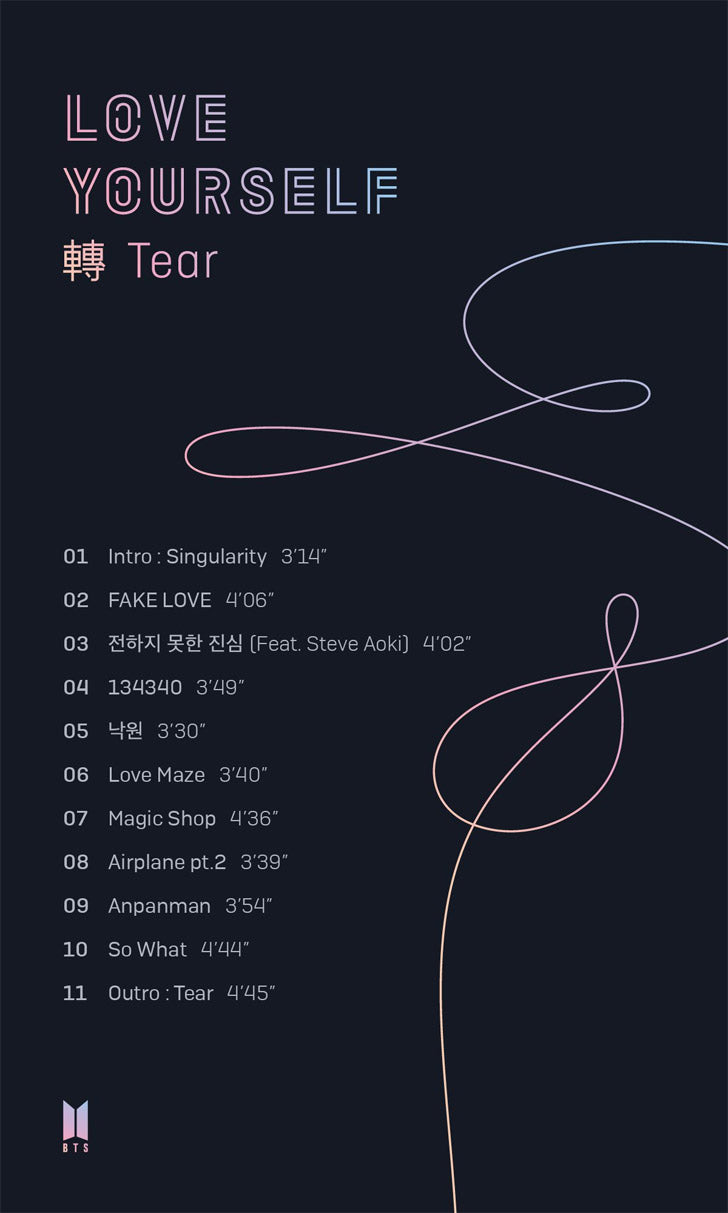 BTS 방탄소년단 - 3rd Full Album 'LOVE YOURSELF: Tear'