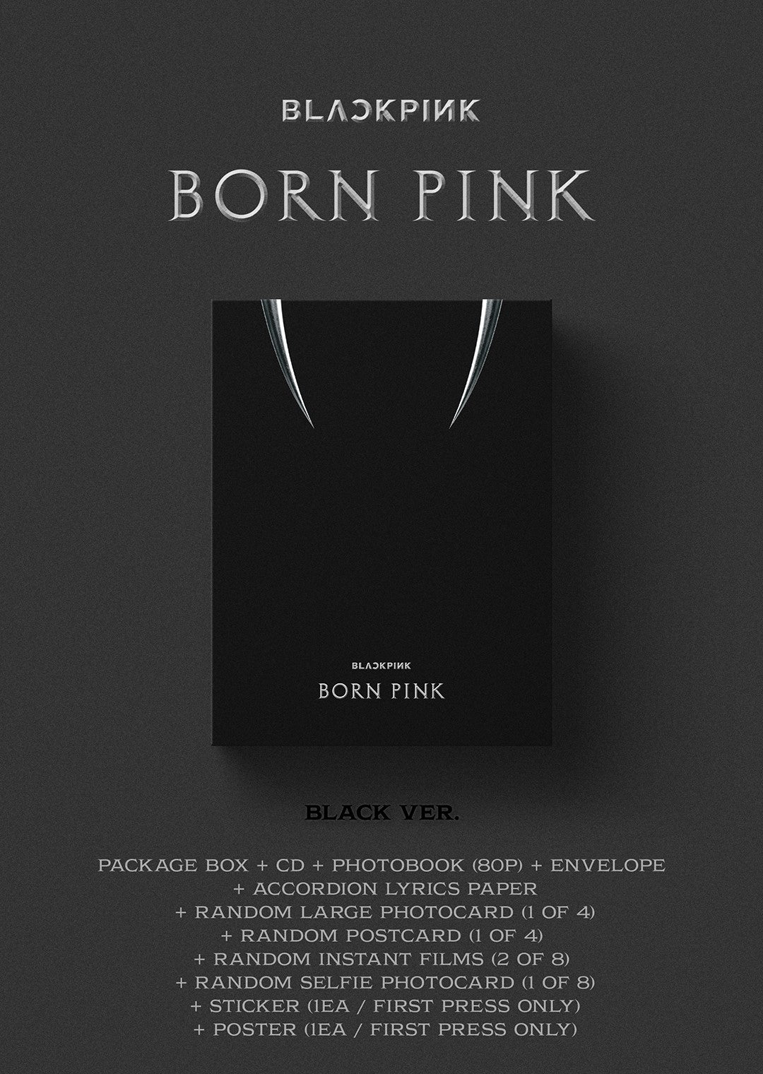 BLACKPINK - 2nd Full Album 'BORN PINK' (Box Set Version) + Apple Music POB Photocard