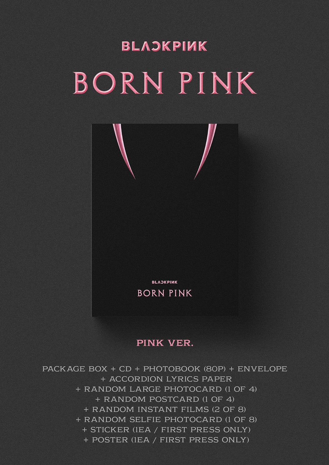 BLACKPINK - 2nd Full Album 'BORN PINK' (Box Set Version) + Apple Music POB  Photocard