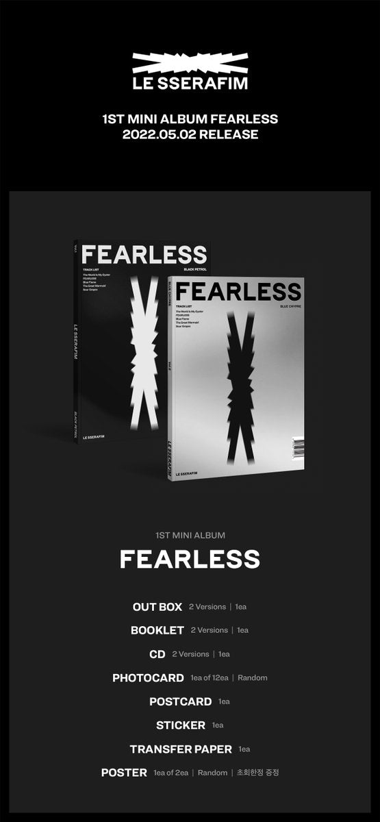 LE SSERAFIM - 1st Mini-Album ‘FEARLESS’