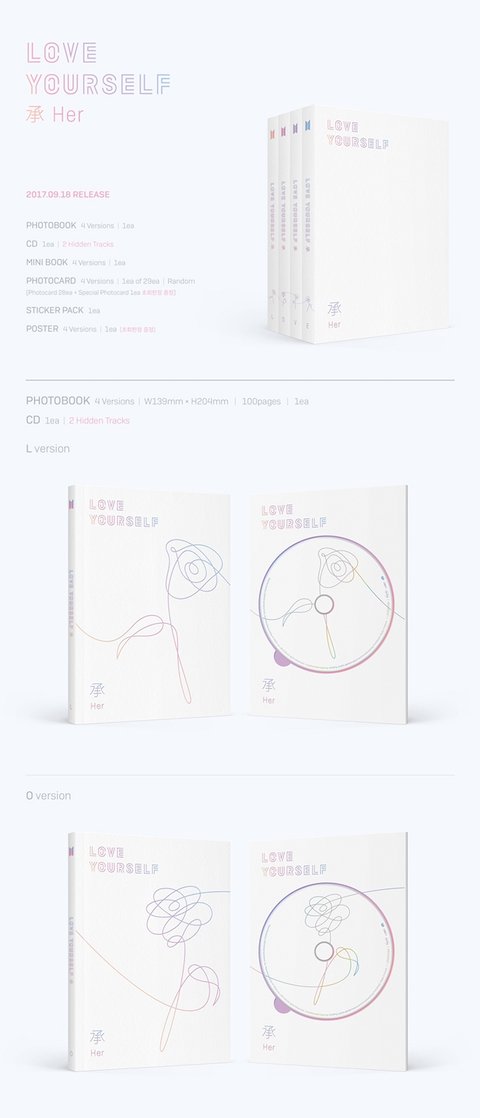 BTS 방탄소년단 - 5th Mini-Album 'LOVE YOURSELF: Her'