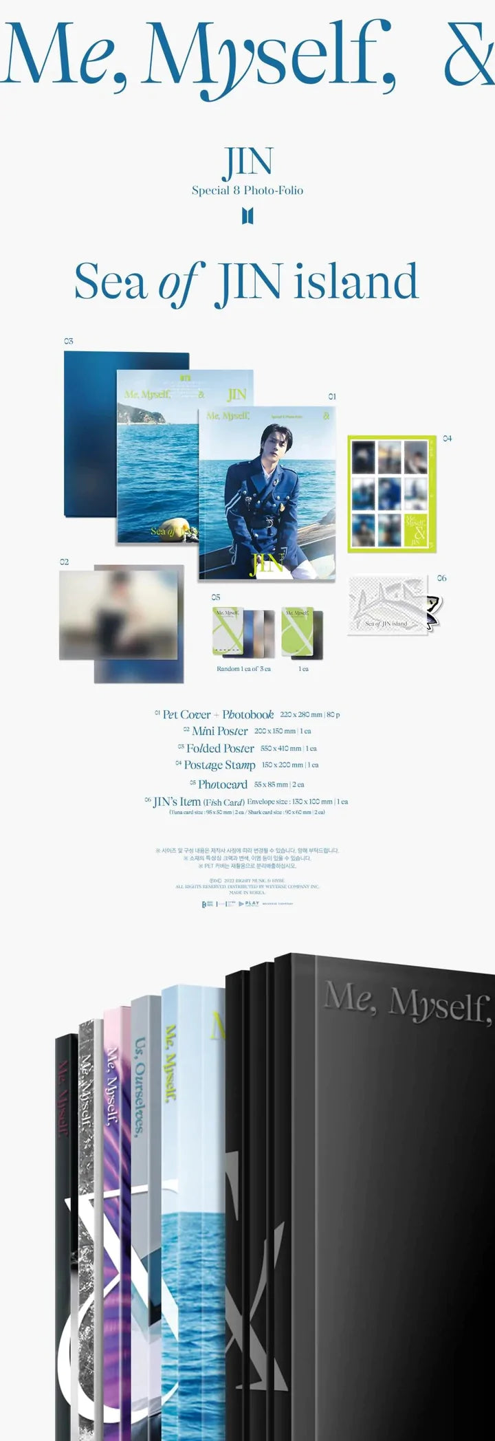 BTS - Me, Myself, & JIN - Special 8 Photo-Folio 'Sea of JIN island'