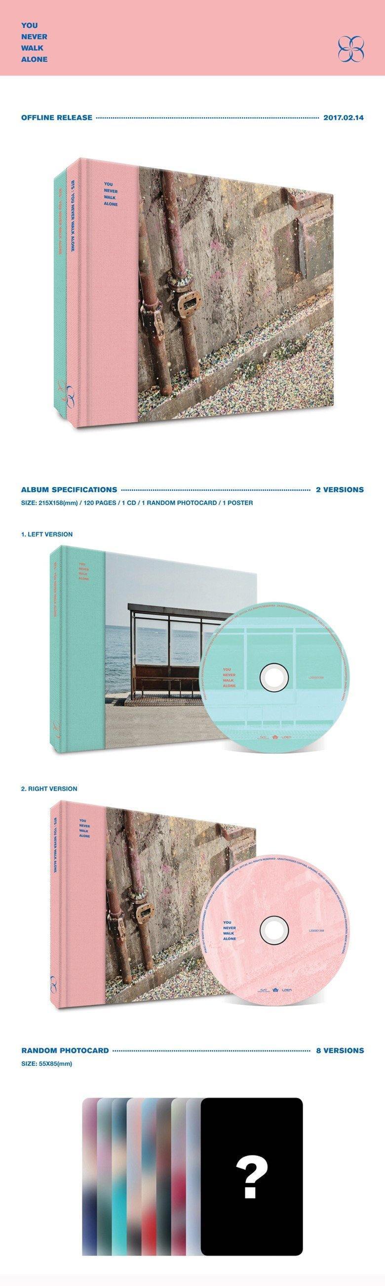 BTS 방탄소년단 - 2nd Full Album Repackage 'You Never Walk Alone'