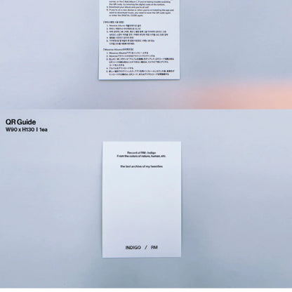 BTS - RM - 1st Single 'Indigo' (Weverse Postcard Version)