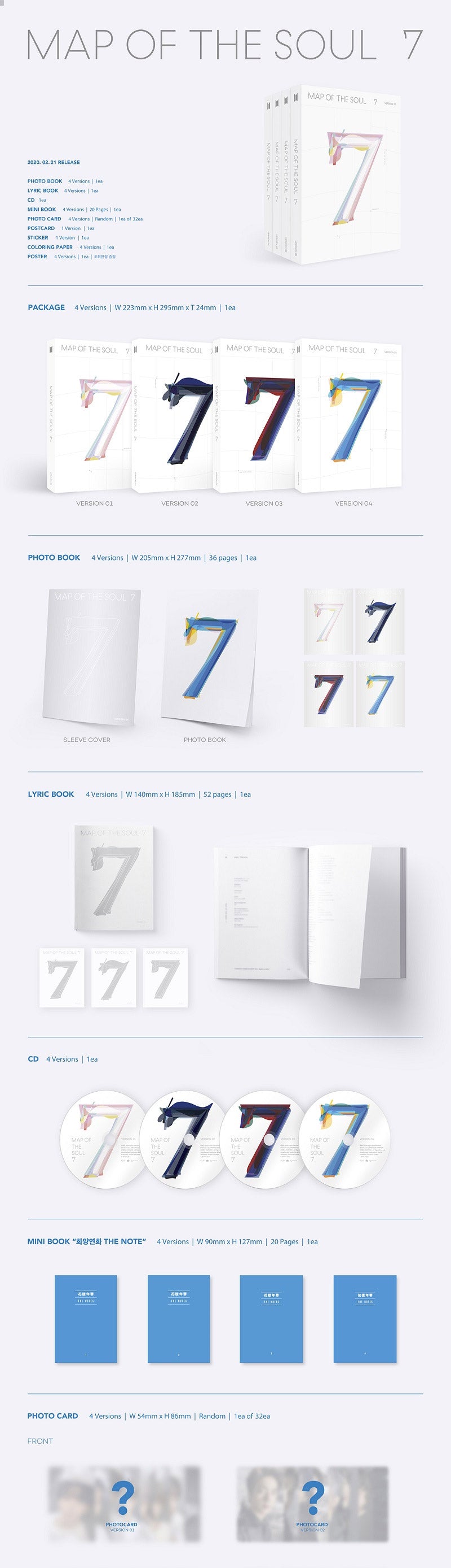 BTS 방탄소년단 - 4th Full Length Album ‘MAP OF THE SOUL: 7’