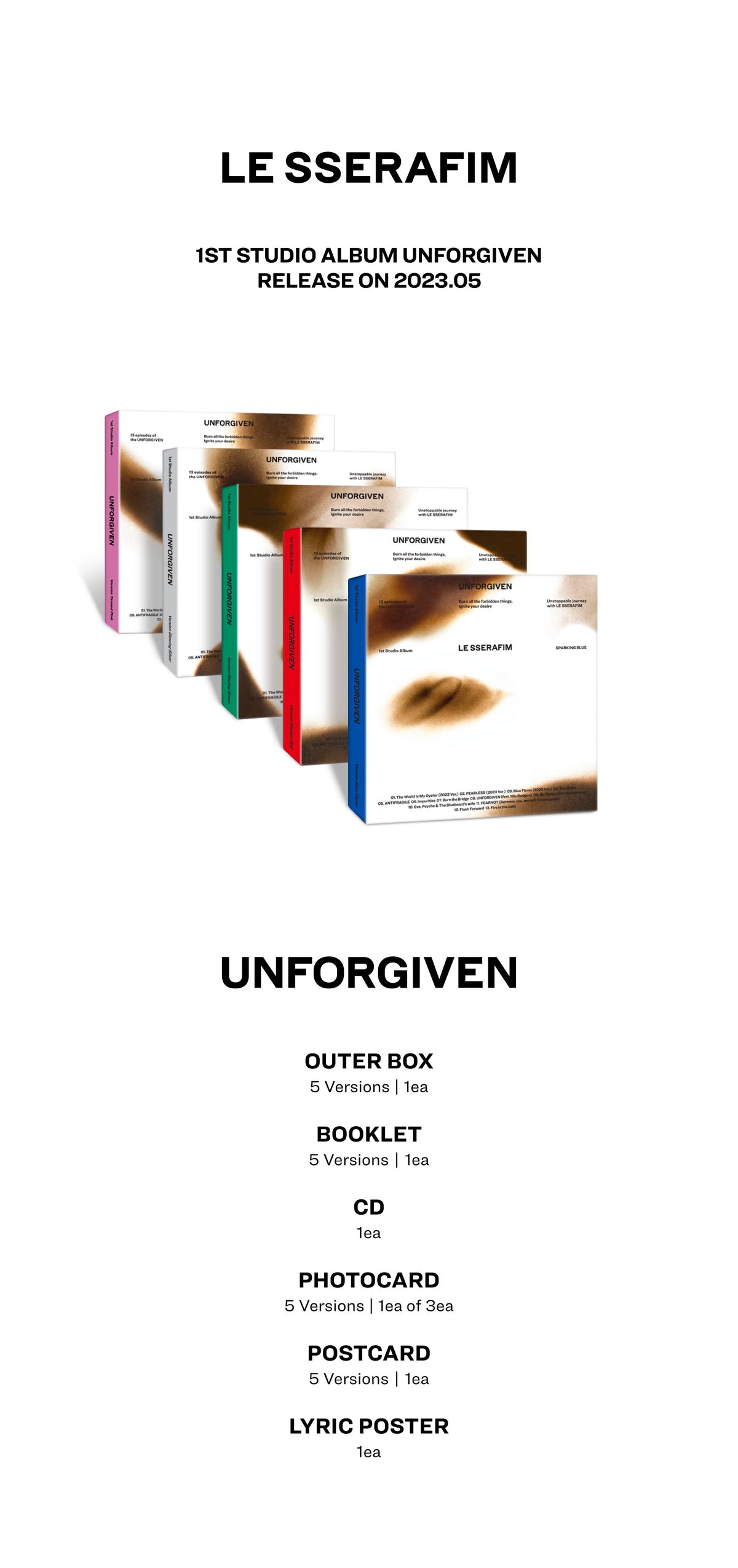 LE SSERAFIM - 1st Studio Album ‘UNFORGIVEN’ (Compact Version)