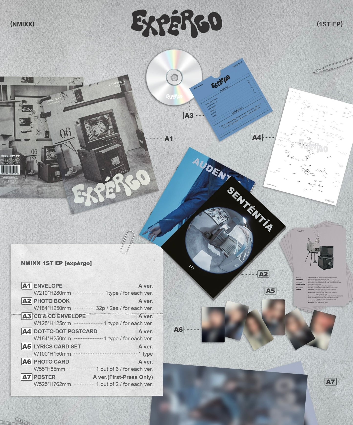 NMIXX - 1st EP Album 'EXPÉRGO' (Standard Version) + Apple Music POB Photocard