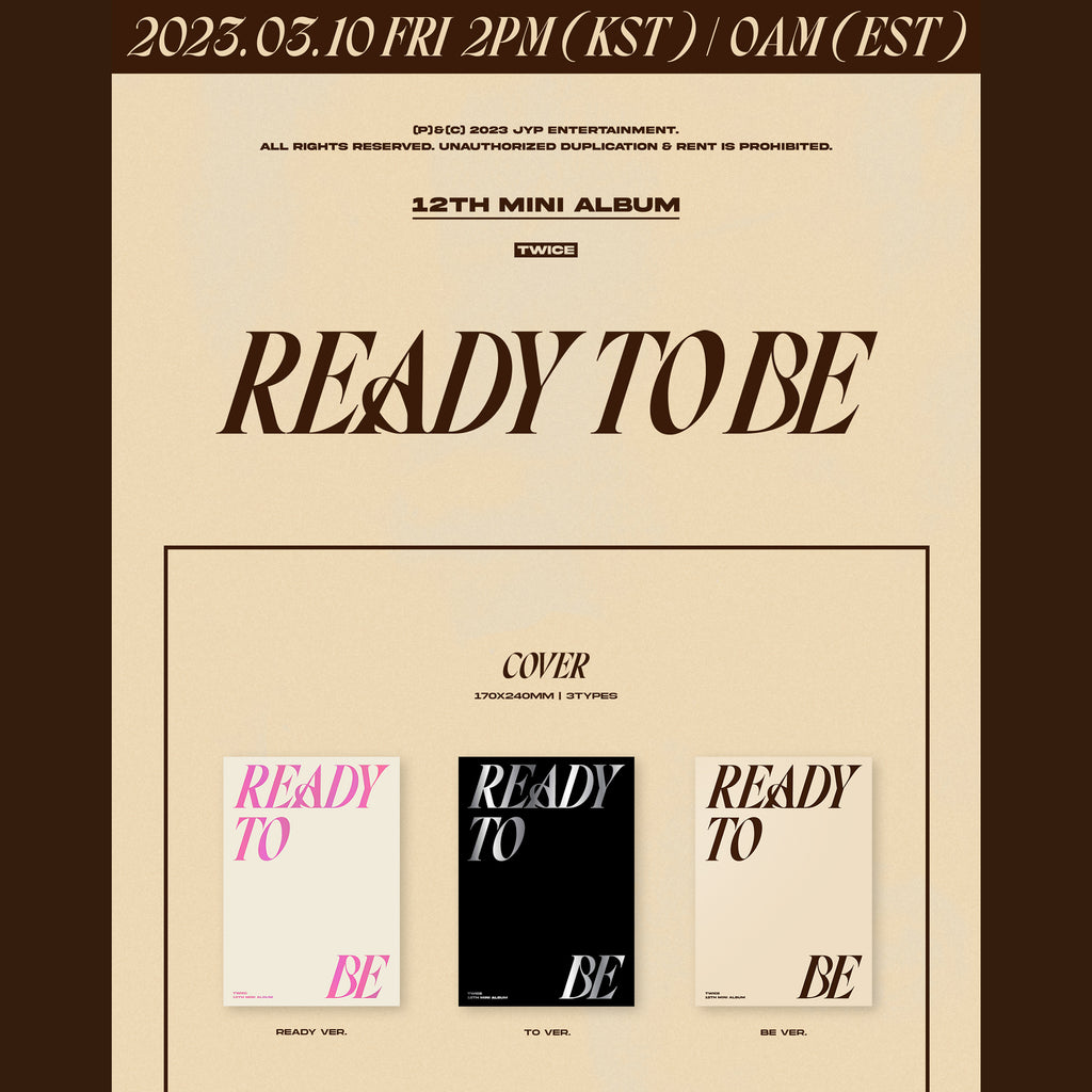 TWICE 트와이스 - 12th Mini-Album 'READY TO BE'