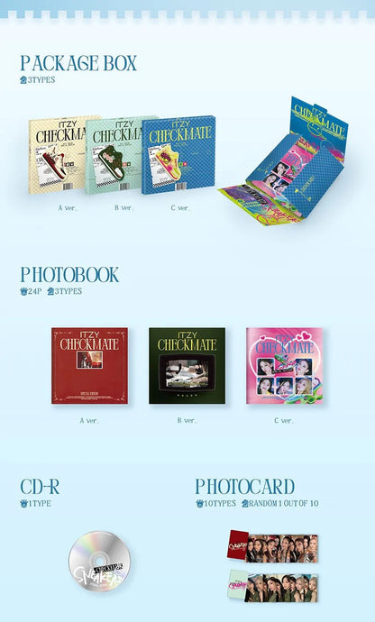Kpop ITZY Mini Álbum para Fãs, Coleção Checkmate Cartões Postais