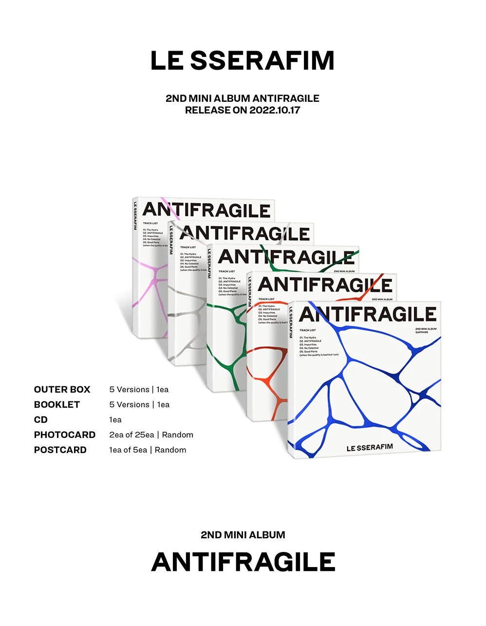 LE SSERAFIM - 2nd Mini-Album ‘ANTIFRAGILE’ (Compact Version)
