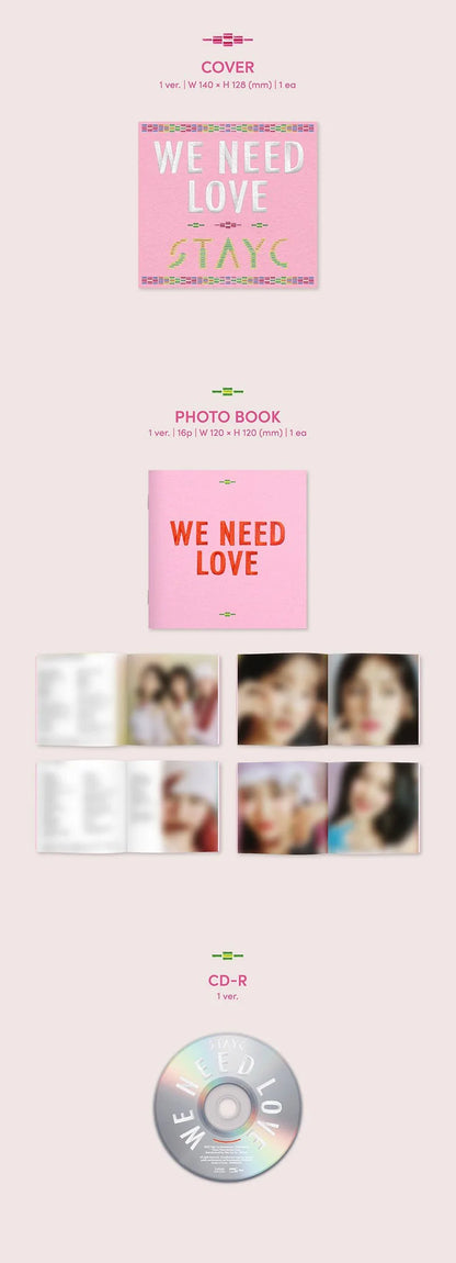 STAYC - 3rd Single Album ‘WE NEED LOVE’ (Digipack Version)