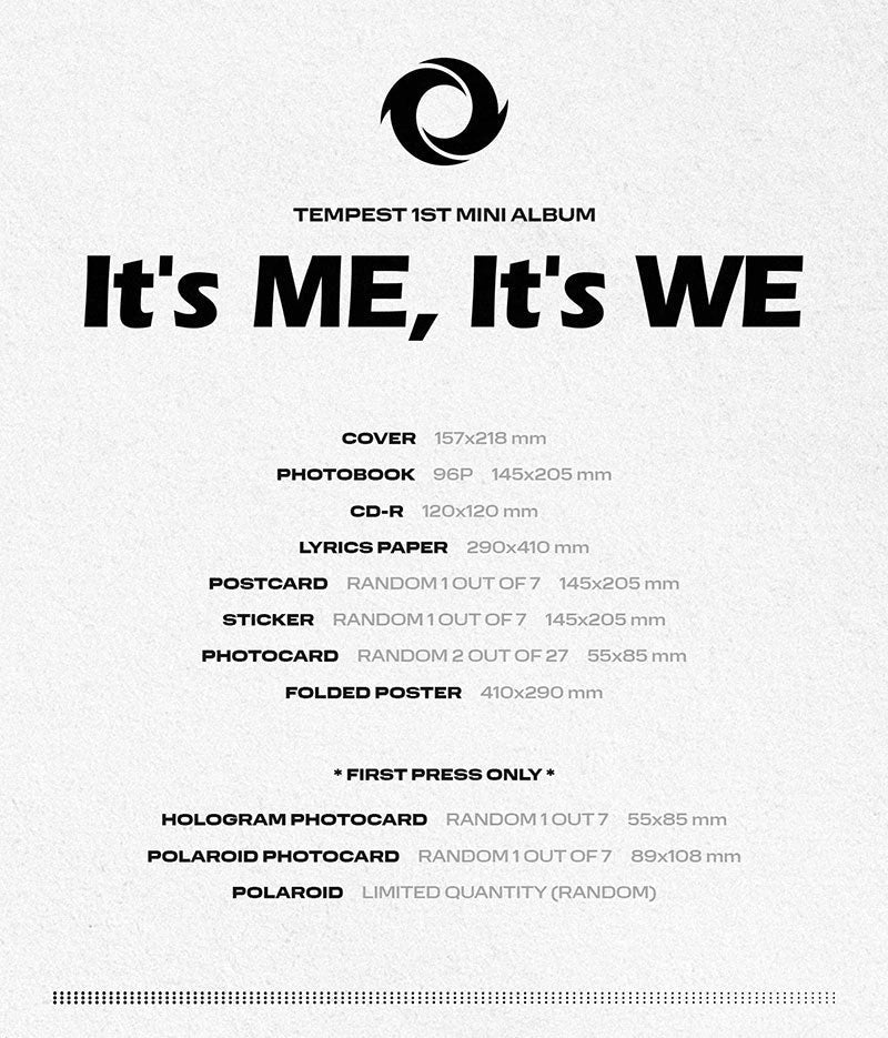 TEMPEST - 1st Mini-Album 'It's ME, It's WE'
