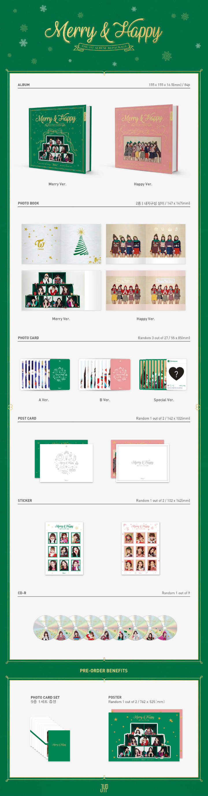 TWICE 트와이스 - 1st Album Repackage ‘Merry & Happy’
