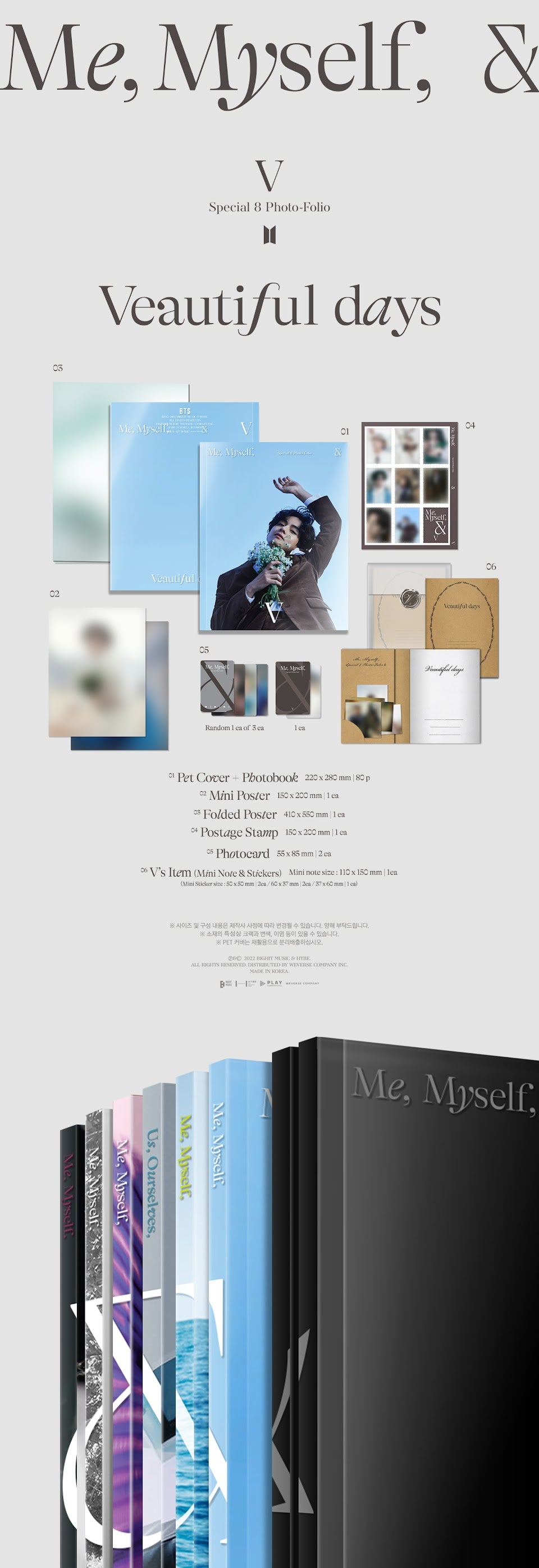 BTS - Me, Myself, & V - Special 8 Photo-Folio 'Veautiful days'